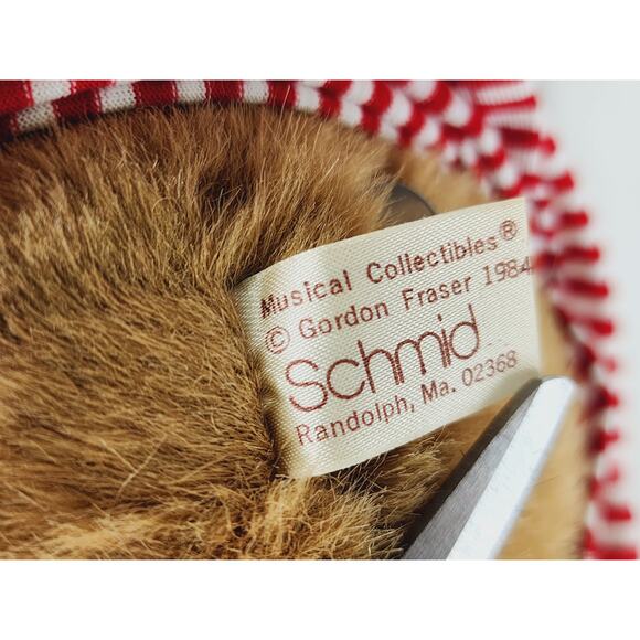 Schmid Teddy Bear w/ Slippers & Night Shirt Large 18" Korea 1984 NO TESTED Vtg - Picture 14 of 16